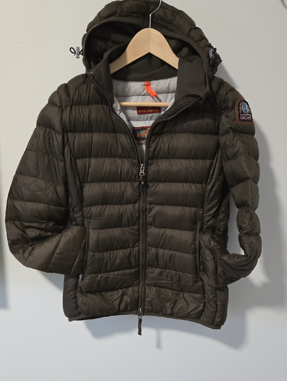 Parajumpers Olive Hooded Lightweight Puffer Jacket